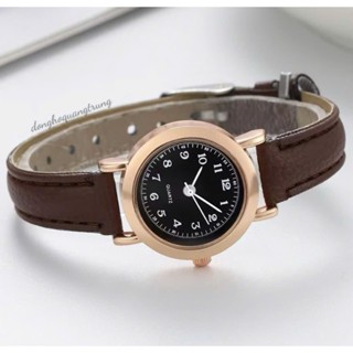 Đồng Hồ Đeo Tay Dây Da Phong Cách Hàn Quốc