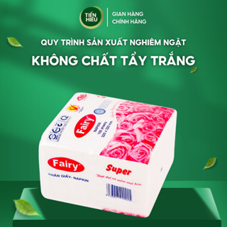 Khăn Giấy Ăn Fairy Napkin Khổ 320 x 320mm Chất Liệu Mềm Mịn Dễ Thấm Hút An Toàn Tiện Lợi 100 Tờ