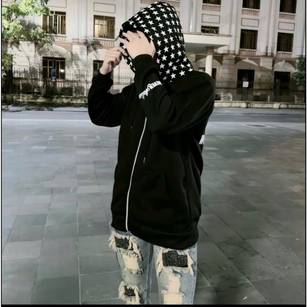 🔥New🔥 Áo Hoodie Zip Dây Kéo Ngôi Sao BOXY SUPERSTAR Vải Nỉ Full Size Jeanshop