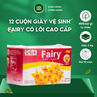 12 Cuộn Giấy Vệ Sinh Fairy Có Lõi Cao Cấp Chất Liệu An Toàn Mềm Mịn Tan Nhanh Trong Nước Tiện Lợi