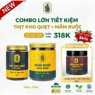 Combo 1 Món Mắm Ruốc Hao Cơm 500g Và Thịt Kho Quẹt Vị Xưa 250g Lục Tỉnh Nam Kỳ Food Tặng Ruốc Thái