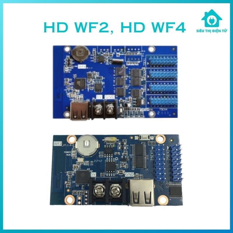 Card Điều Khiển Led Ma Trận HD WF2 - WF4, Điều Khiển Tấm Module Led P10 P5 P4 P3...Full màu
