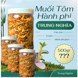 [500GAM] Muối Tôm Hành Phi Ăn Kèm Bánh Tráng Trung Nghĩa