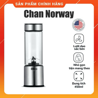 [CHÍNH HÃNG] Máy Xay Sinh Tố Cầm Tay OLIVO PB01 - Xay Được Đá Viên, Sạc Pin - Dung Tích 450ML - Thương Hiệu Mỹ 🇺🇸