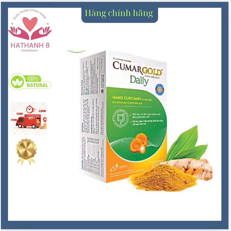 CHÍNH HÃNG : Viên Uống Đại tràng CumarGold - Thảo Dược Dành Cho Người Viêm Đại Tràng Từ Nano Curcumi