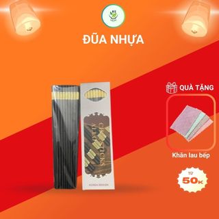 Đũa kháng khuẩn nhựa melanin cao cấp (bộ 10 đôi) ăn cơm khảm vàng an toàn sức khỏe tốt hơn đũa gỗ - Kim Hà Market
