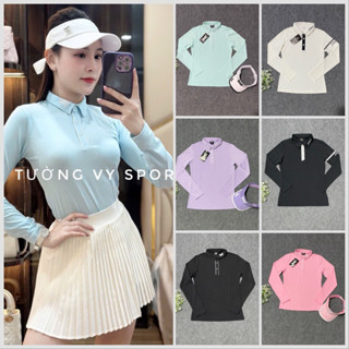 Áo dài tay nữ golf, tennis, pickleball , cầu lông nữ xinh, thun co giãn, phom chuẩn đẹp