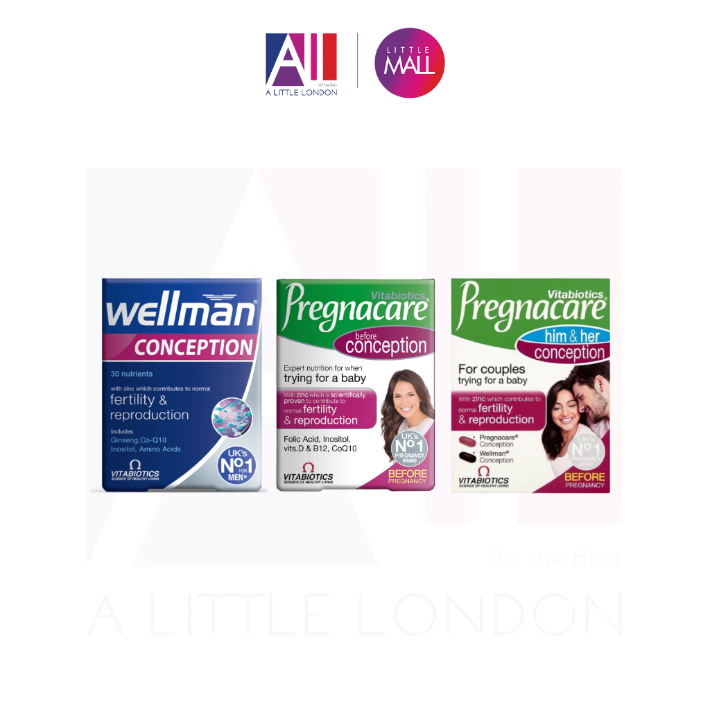 Bổ sung Vitamin cho nam / nữ trước khi mang thai Vitabiotics Pregnacare / Wellman Conception (Bill Anh)