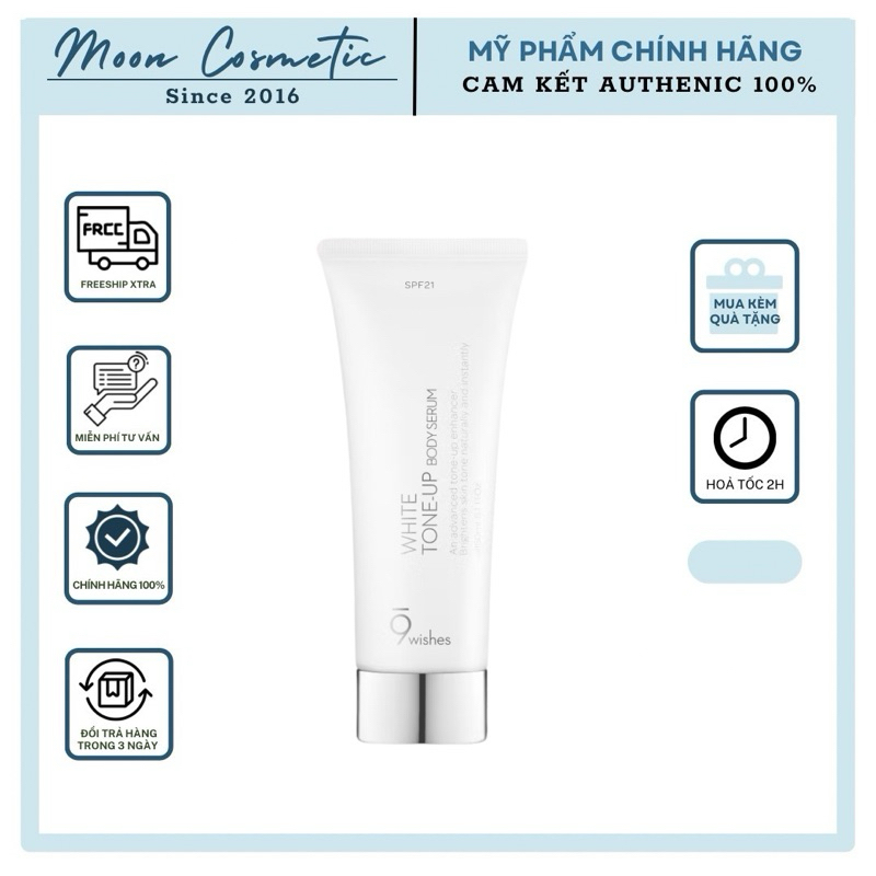 Kem Dưỡng Trắng Body 9Wishes White Tone Up Body Serum | Kem Body Nâng Tông 9Wishes 150ML