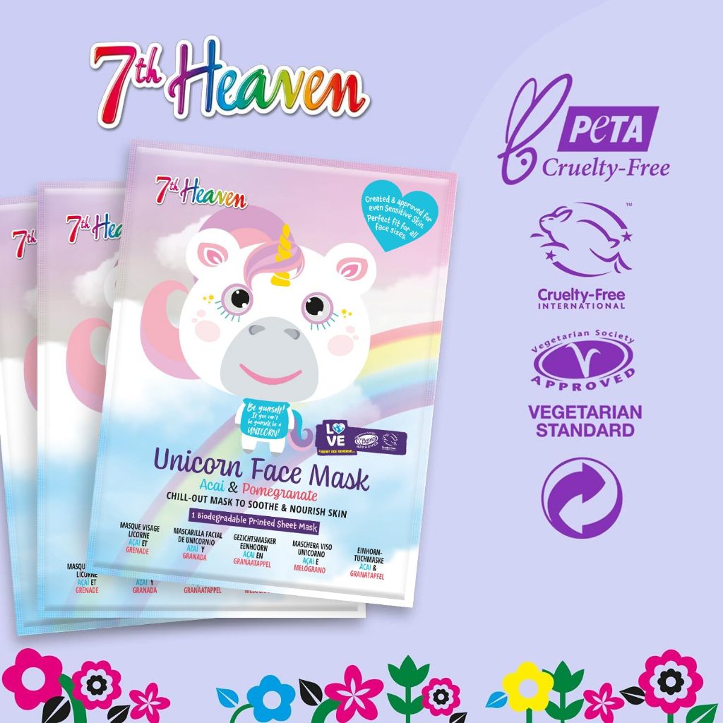 Mặt nạ trẻ em thuần chay nội địa Đức thiên nhiên 7th Heaven an toàn cho da bé nhạy cảm từ 8 tuổi