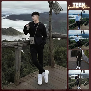 áo nỉ sweater nam họa tiêt đơn giản logo thêu ngựa dễ phối đồ -áo nỉ sweater nam nữ 2025