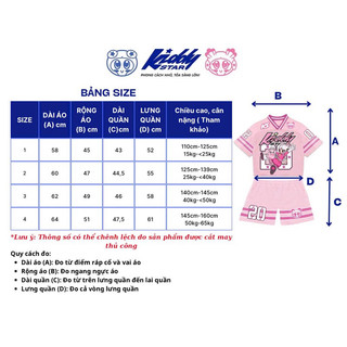 Bộ Jersey Kiddy Star Thun Lưới Thoáng Mát Cho Bé Gái, Bé Trai Từ 5-12t