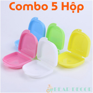 [Mẫu 2025] Combo 5 Hộp đựng hàm duy trì Hộp đựng khay niềng răng trong suốt Hộp đựng invisalign Hộp đựng máng niềng răng