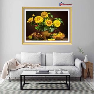 Tranh đính đá bình hoa khoe sắc VS131 DD9746 (60cm x 50cm)