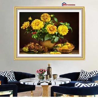 Tranh đính đá bình hoa khoe sắc VS131 DD9746 (60cm x 50cm)