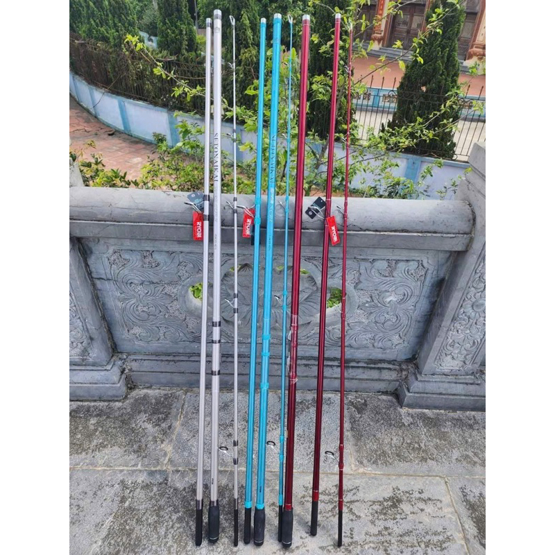 (  test tĩnh 5kg) Cần 3 khúc ryobi T 35-4.25m câu lục khoẻ