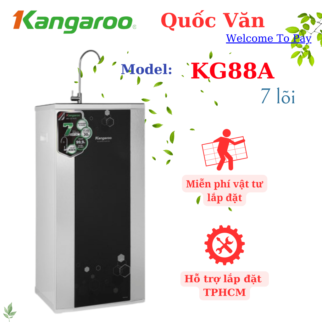 Máy lọc nước RO Kangaroo KG88AVTU 7 lõi - Hỗ trợ lắp đặt TPHCM, Biên Hòa, Bình Dương
