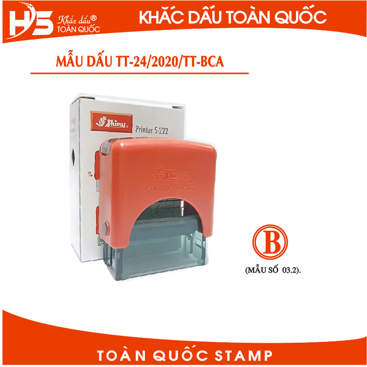 Con dấu chữ "B" (Theo thông tư số 24/2020/TT-BCA )