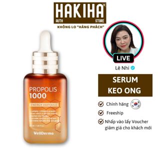 Serum Keo Ong Cải Thiện Nếp Nhăn Làm Trắng Da WellDerma Propolis 1000 Energy Ampoule 50ml