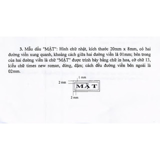 Con dấu "MẬT" (Theo thông tư số 24/2020/TT-BCA )
