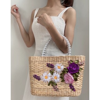 Túi lục bình nong ba quay mây size 35x13xh23/34 cm tay cầm quay mây, đan tay thích hợp với áo dài, đầm maxi, mặc tết (SP