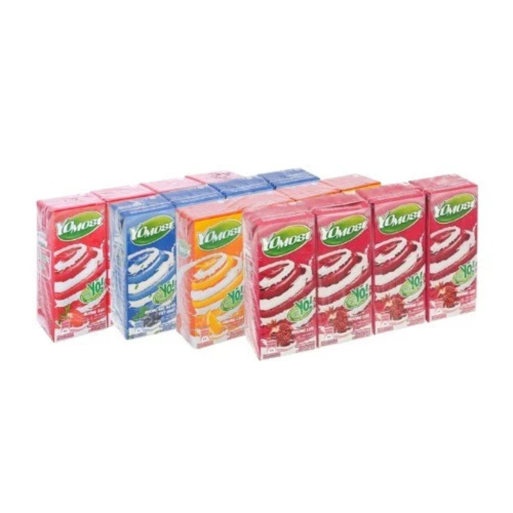 Lốc 4 hộp Sữa Chua Lên Men Tự Nhiên Yomost Dâu/Cam/Lựu/Việt Quất (170ml/Hộp)