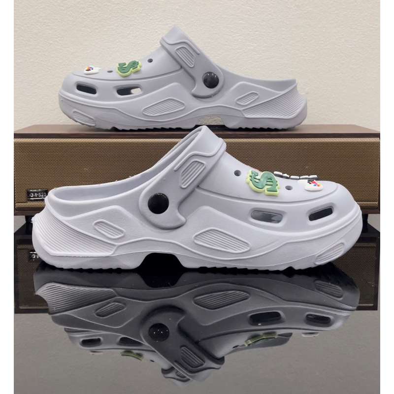 dép sục nam, giầy sục nam nâng đế 4cm chất EVA đúc nguyên khối có gắn liền quai hậu và stiker (HY2998)