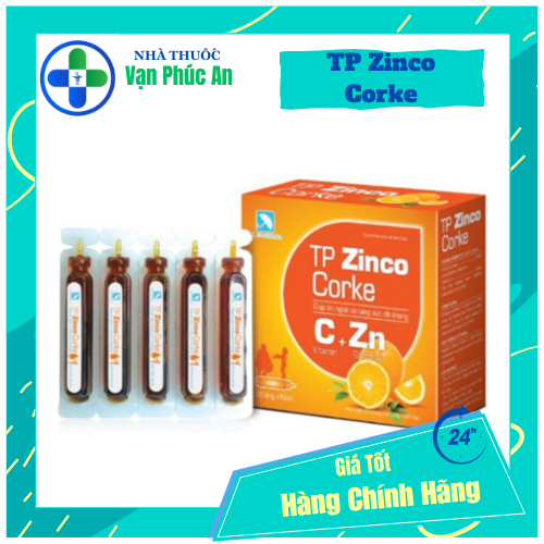 C + KẼM Dạng ống TP ZINCO CORKE - Giúp Tăng Sức Đề Kháng, Bé ăn ngon miệng (H/20ống)