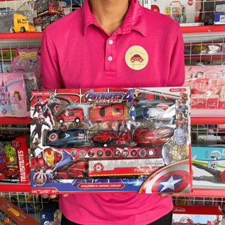   Rẻ Vô Địch  Hộp Đồ Chơi Mô Hình Xe Siêu Anh Hùng Marvel Thần Sấm Thor Người Nhện Spider Man Người Sắt Iron Man 