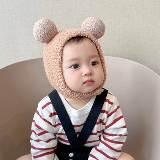 (MS248)Mũ Len Lông Cừu Cho Bé 6-36 Tháng Quả Tròn Cài Cúc