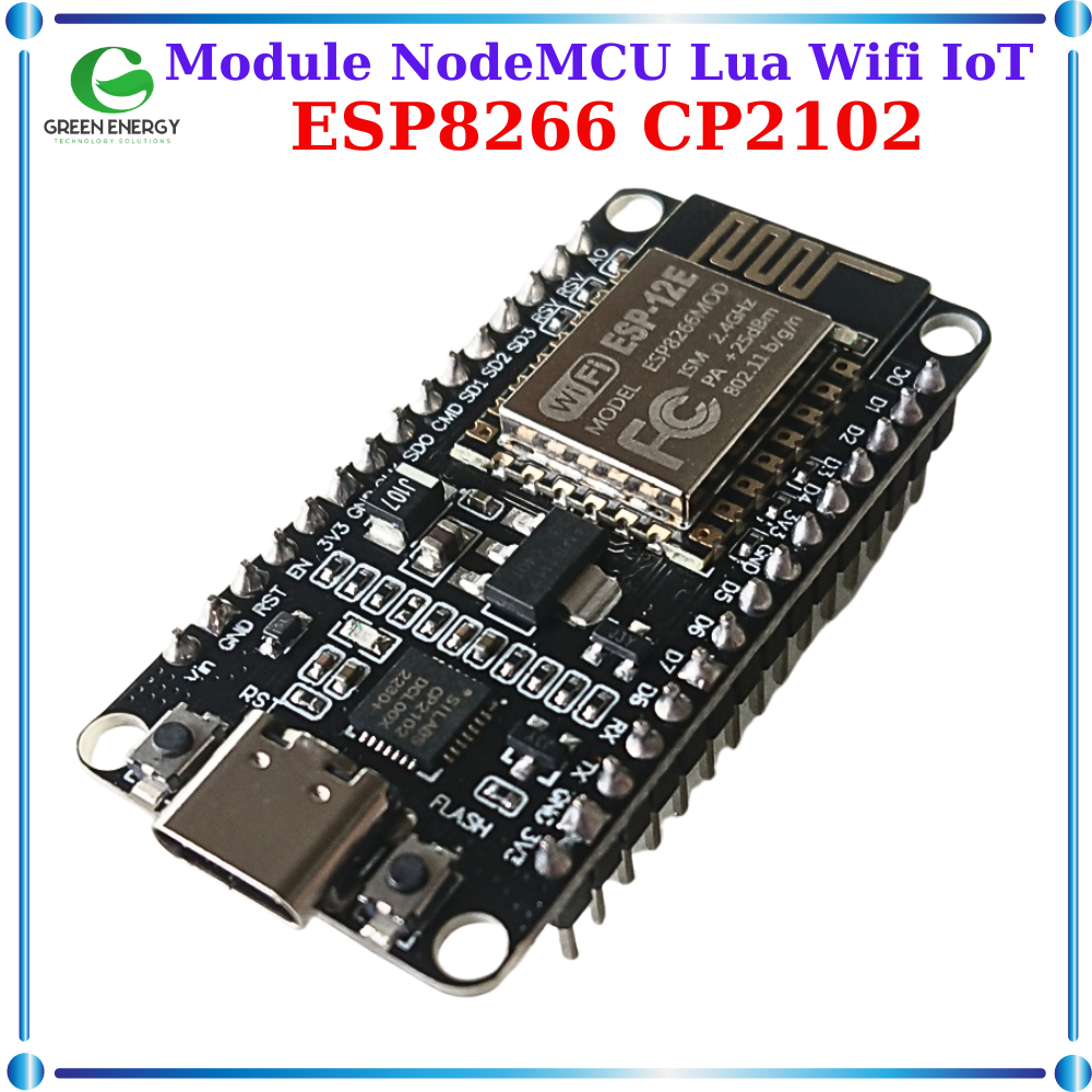Module NodeMCU ESP8266 Lua Wifi IoT (CP2102 / CH9102X) MicroUSB / Type-C