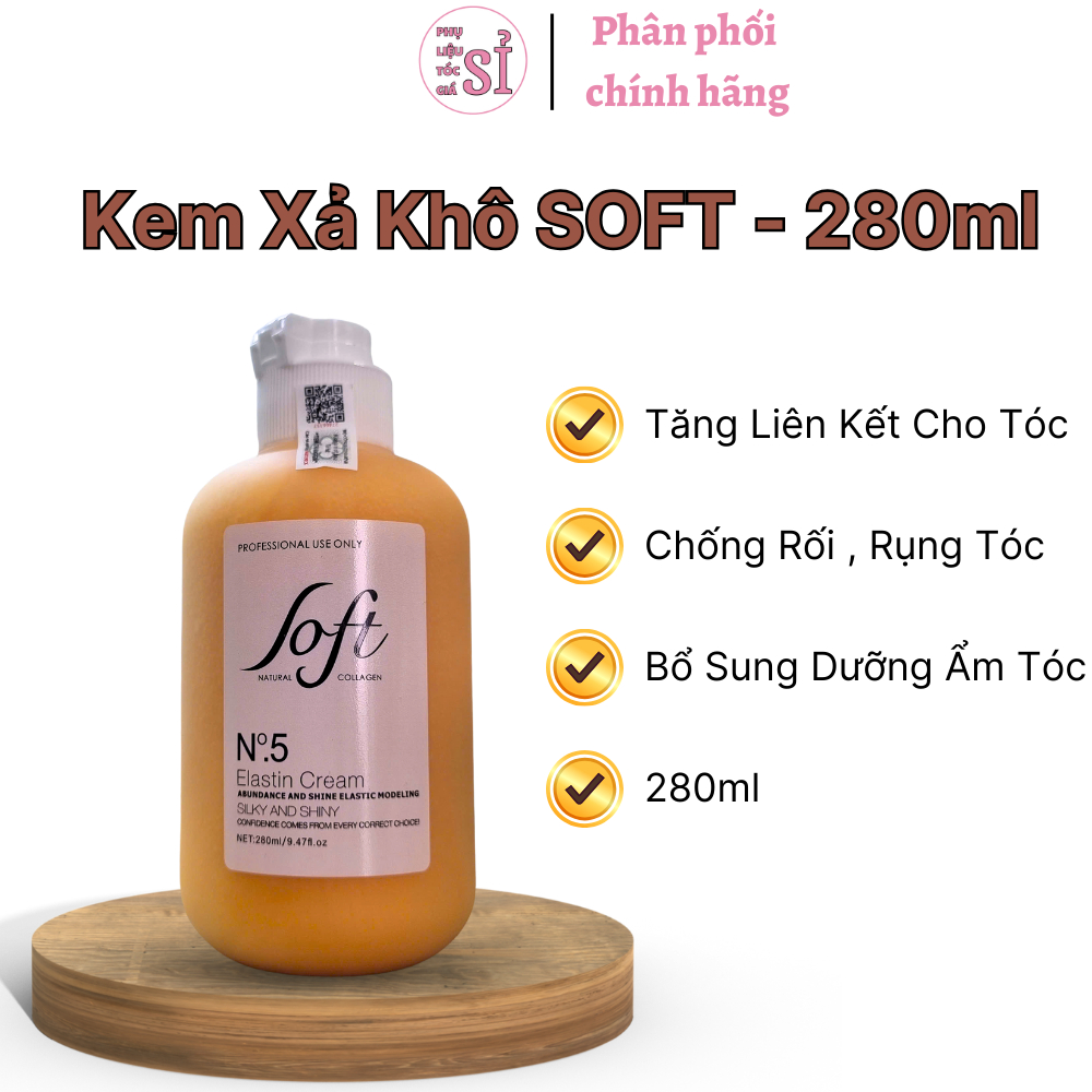 Kem xả khô bóp tóc xoăn SOFT No5 - 280ml