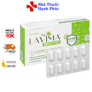 Viên uống LAVIMA Biotic bổ sung lợi khuẩn dành cho nữ (Hộp 2 vỉ x 10 viên)