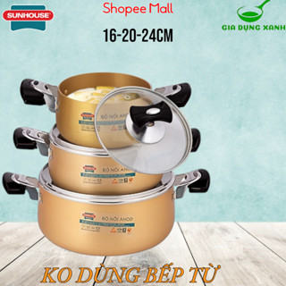 Nồi Nhôm Anod SUNHOUSE SH6634N (KO DÙNG BẾP TỪ )