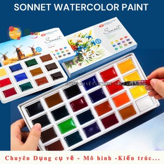 Màu nước sonnet 24 màu, Water color sonnet set 24