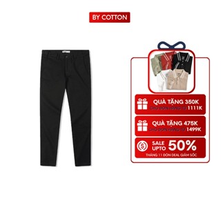 Quần Kaki Dài Nam Màu Đen Cao Cấp Black Kaki Chinos 2.0 BY COTTON