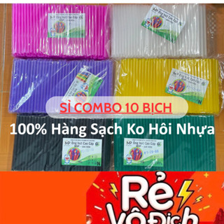 [Sỉ COMBO 10 BỊCH] Ống Hút Trà Sữa Trân Châu F12 Đủ Màu  Chính Hãng GIA TIẾN .Hàng Sạch PP Ko Hôi Nhựa. COMBO NGUYÊN CÂY