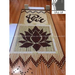  Rèm hạt gỗ hoa sen chữ phúc rèm hạt gỗ phòng thờ 