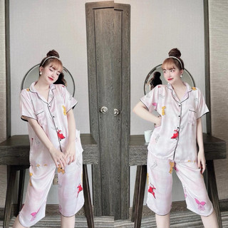 (20 MẪU) Bộ pijama lửng lụa Bigsize