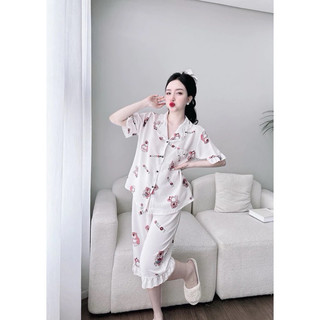 (20 MẪU) Bộ pijama lửng lụa Bigsize