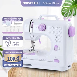 Máy May Mini Gia Đình, máy khâu mini gia đình12 đường may, máy vắt sổ, may được vải thun kèm chân vịt