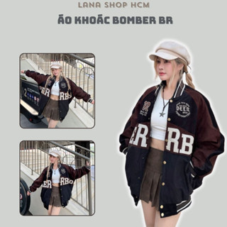 [Ảnh Thật] Áo Khoác Bomber BEERRBRO Chất Da Lộn Quảng Châu Form Rộng Tay Bồng Thêu Sắc Nét