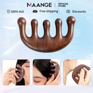 MAANGE Lược gỗ đàn hương mát xa da đầu dánh cho cả nam và nữ 4479