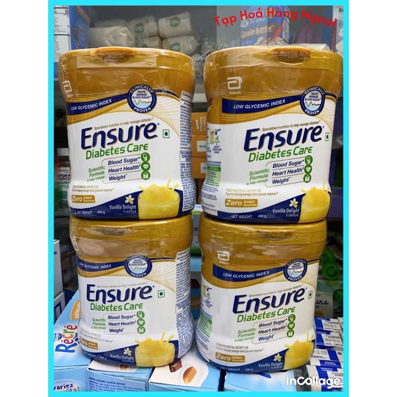 (Air) Sữa bột ensure diabetes care lon 375gr nội địa MỸ dành cho người tiểu đường