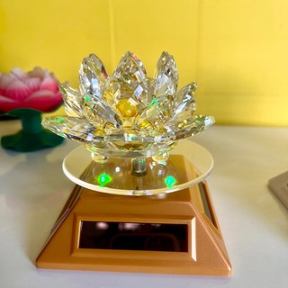 Hoa sen Pha Lê phong thủy trang trí bàn Phật - HS001
