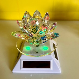 Hoa sen Pha Lê phong thủy trang trí bàn Phật - HS001