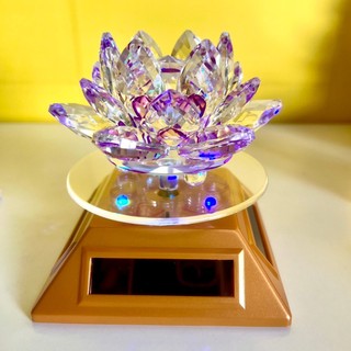 Hoa sen Pha Lê phong thủy trang trí bàn Phật - HS001