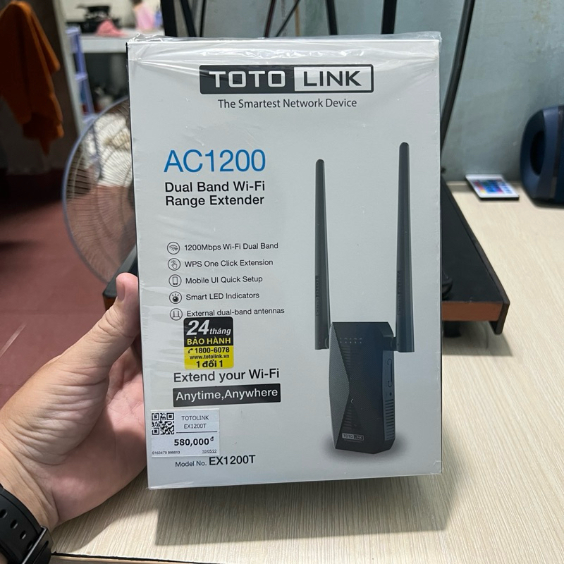 Bộ mở rộng sóng TOTOLINK EX1200T đã qua sử dụng, ngoại hình đẹp