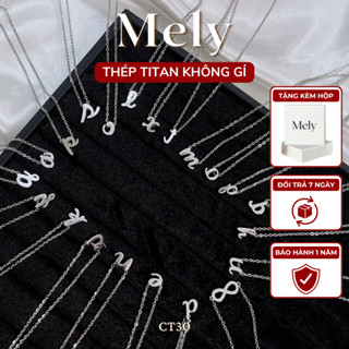 [KHÔNG ĐEN GỈ] Dây chuyền nữ Titan mặt chữ cái theo tên trang sức thời trang - Mely CT30