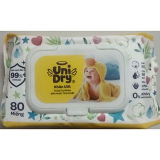 Khăn Ướt Unifresh Không Mùi Vitamin E 80 Miếng